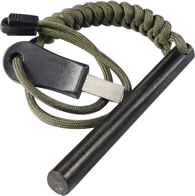 Hotsale Outdoor Fire Stone Magnesium Wilderness Emergency Survival Fire Starter Kit with Scraper Parachute