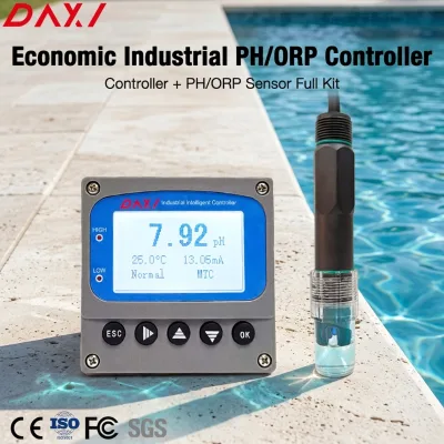 Industrial Online pH ORP Controller PC-9965 for Aquaculture Fish Farm and Swimming Pool Water Quality Monitor