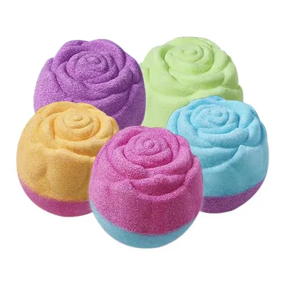 Handmade Essential Oils Rose Bath Bombs Moisturizing Dry Skin Fizzy Spa Relaxing Bubble Bath Bomb for Gifts Idea for Men Women