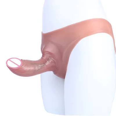 SXXY Silicone Skin Touch Simulated Hollow Penis Pants Penis Extension Pants Men Penis Sleeve Lesbian Wearable Sex Adult Products