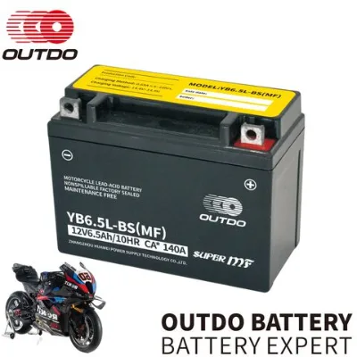 (MF) Motorcycle Battery Lead Acid Battery 12V6.5ah OUTDO