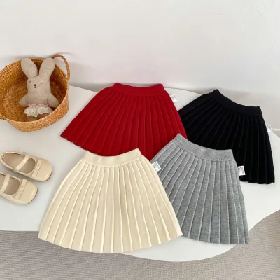 Stylefish Spring and Autumn Children's Breathable Polyester Knitted A-line Printed Girls Skirt Fashion
