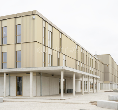 3-Story Modular School Complex Beige Container-Built Campus and Student Dormitory Scalable Education Hub