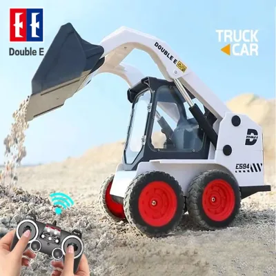 Double E E594 1:14 Electric 4-Channel RC Truck & Excavator Toy-Ready-to-Go 30m Range Charger Included for Boys