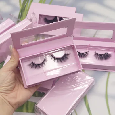 Private Label Magnetic Eyelashes Box Packaging Luxury Eyelash Packaging case Eyelash Vendor Customized Boxes pink Lashes Box