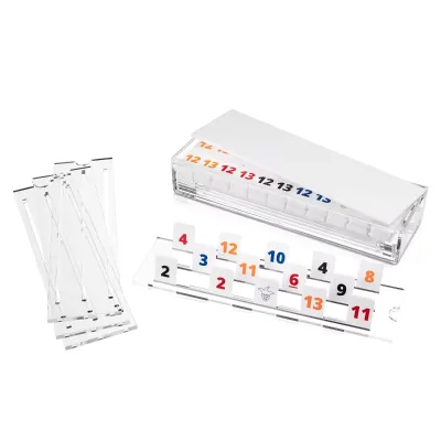 Factory Custom Acrylic Rummy Game Luxury Lucite Rummy Game Lucite Rummikub Set