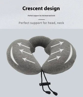 Crescent-Shaped Push-Type Inflatable Pillow Lightweight One-Click Deflation Modern Design Style Popular Model