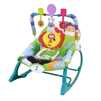 Baby Swing Bouncer, Infant Adjustable Rocking Chair with Soothing Vibrations, Music Box and Toys, Newborn Rocker Seat for 0-36 M