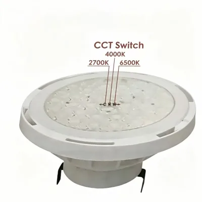 DC12V 3CCT Switch 2700K-4000K-6500K AR111 LED Spotlight G5.3 Embedded Down Light Spot Light 10W Led Light SMD COB Spotlights