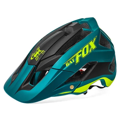 BATFOX One-Piece Dual Sport Bicycle Helmet Hot Cross-Border Design for Road Mountain Bike Riding Face Pattern