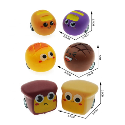 Plastic Car Toy Bread Food   Pull Back Toy Cars Mini Cartoon Pull Back Toy Car for Kids