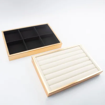 Fashion Customization Metal Jewelry Display Trays for Single Ring Stackable Rings Necklaces & Bracelets