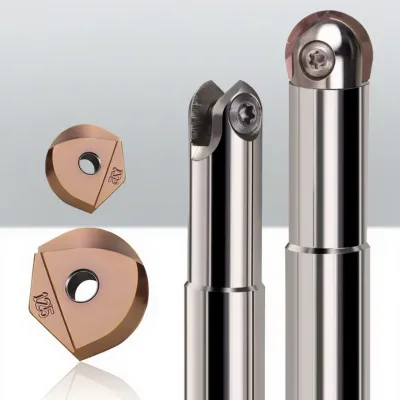 ABPF Ball-Nose End Mill Shank for Machining Centers ZPFG Spherical Hitachi Inserts R5/R6/R8/R10/R125/R15 Cemented Carbide