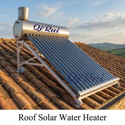 SUS304 Stainless Steel Evacuated Tube Solar Water Heater Roof Mounted Thermosyphon System for Household Hotel Outdoor Use
