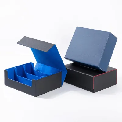 Custom Waterproof Card Case Leather Magnetic Closure Organized Trading Card Storage Box for Card 1800+