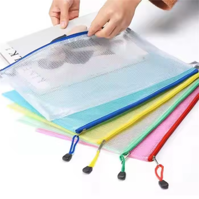 Custom Zip Lock PP Document Bag Factory Price Plastic File Pouch Envelope A4 A5 A3 B4 School Folder Case Pattern Box Filing