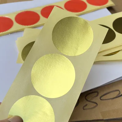 OEM Eco-Friendly Paper Circular Pattern Coding Dot Stickers Promotional Labels for Products UV Printed Envelope Sealing