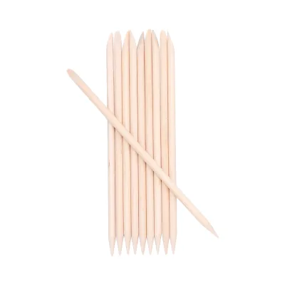 Orange Wood Nail Sticks 114*3.8mm Small Wooden Stick for Nail Wear
