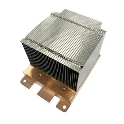 Custom Stacked Zipper Fin Heatsink with Solid Copper Base for Rack Server CPU&GPU