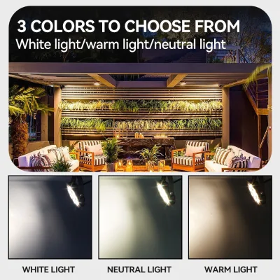 New High Quality Modern Commercial LED Track Light Adjustable 360 Degree Tri-color AC165-315V 12W 24W Outdoor Aluminum Spotlight