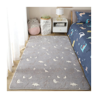 Glow in the Dark Floor Mats Luminous Area Rug Soft Decorative Play Mat for Kids Non-Slip Living Room Rug Carpets