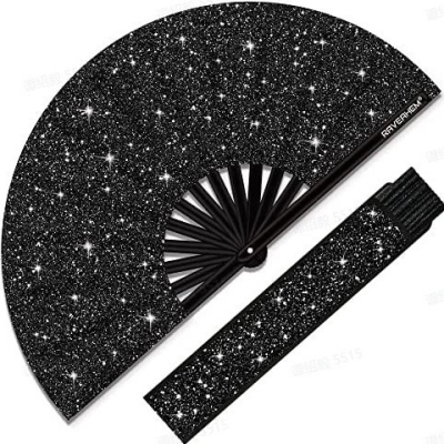 Bamboo Fan New Material Hand Fan with Decorative Folk Art Painting for Festivals Promotions