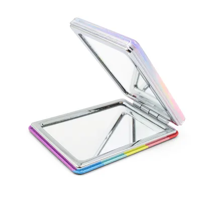 Wholesale Custom Logo Cute Portable Handheld Foldable Travel Makeup Compact Small Customizable Small Makeup Mirror