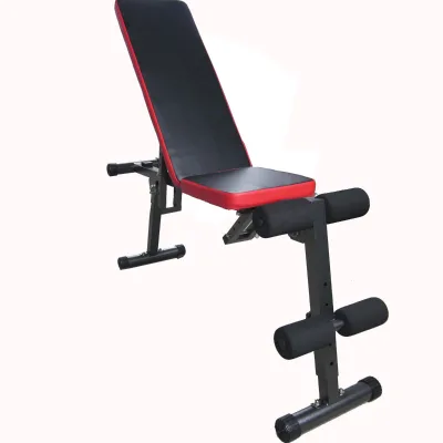 Adjustable Iron Weight Bench for Full Body Workout Bodybuilding & Sit-Up Exercises-Portable Stable Fast Folding