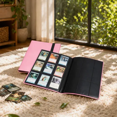 Premium Portable 9 Pocket Card Binder for Collection Display and Organization