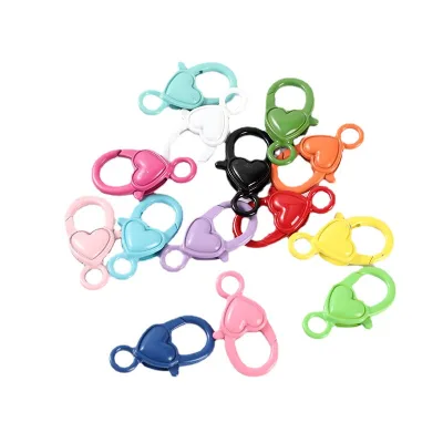 AA00731 Diy Jewelry Accessories Paint Color Love Alloy Lobster Buckle Keychain Ring Lobster Clasp Hooks