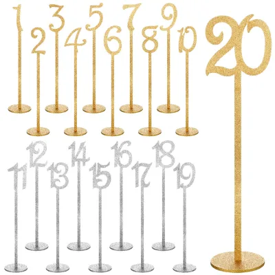 Valentine's Day Wedding Party Wooden Arch Table Number Props Acrylic Cards Eco-friendly American Style UV Printed 15cm X 15cm X