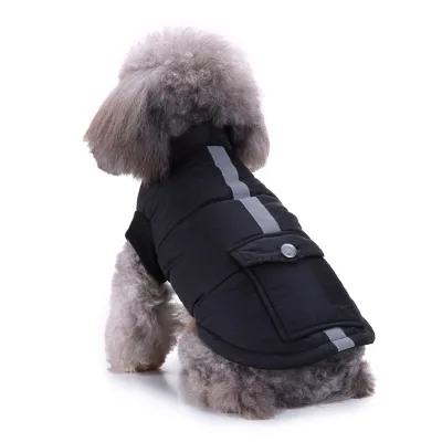 Dog Clothe Factory Wholesale Winter Dog Jacket Reflective Dog Vest Harness Clothes For Pet