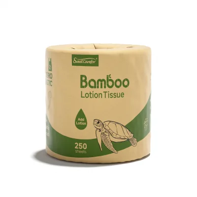 Sweet Carefor Plastic Free Degradable Compostable Bamboo Lotion Toilet Paper Care for Human Health and Ocean Animal