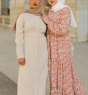 Best Price Spandex / Cotton Design Dress Maxi Standard Plus Size Abaya Breathable Elegant Long Sleeve Dress