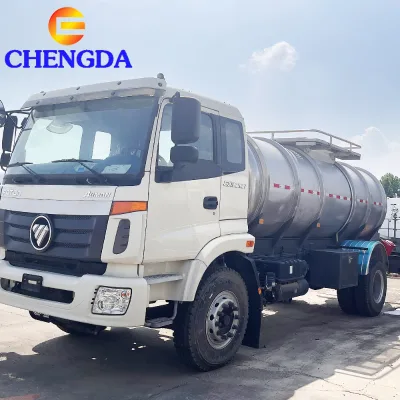 Foton Auman 4x2 Aluminum Alloy Fuel Tank Truck Oil Tanker Truck Petrol Diesel Transport Tank Truck for Oil Delivery