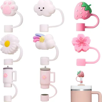 For Stanley 8-10mm Ice Cup Silicone Straw Cap In-Stock Bar Accessories Dust Cover for Car Cup Straw Drinkware Accessories