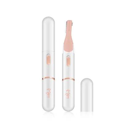 2 in 1 Double Rotating Blades Safe Painless Rechargeable USB Charging Women's Eyebrow Trimmer & Facial Hair Remover