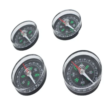 Hot Selling 30mm English Plastic Camping Positioning Compass Plastic Compass
