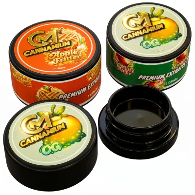 Custom Brand 5ml Clear Black Glass Wax Jar Childproof Plastic Screw Cap Durable Airtight Eco-friendly Leakage Proof Pills Liquid