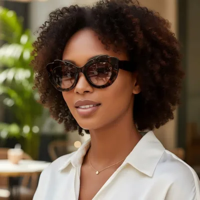 New Fashion Cat Eye Sunglasses UV400 Protection Sun Glasses Full Frame Plastic Women's Trendy Exaggerated Style Shades 2026