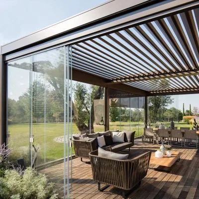 High Quality Metal Aluminum Patio Gazebo Pergola Powder Coated Wood/Alloy/Plastic Arch Frame for Balcony Arbours Application