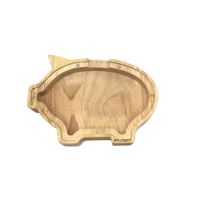 Hot Sale Adult Wooden Piggy Bank Engraved Sustainable Money Saving Coin Box