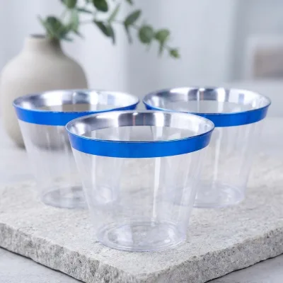 Cross-border 9oz Phnom Penh Disposable PS Thickened Aviation Cup Manufacturers Gold logo Printing Available Zhejiang Province
