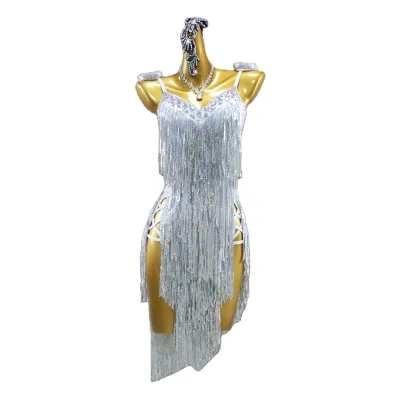 2026 350 Ys Professional Latin Dance Dress Competition Flower Sequin Performance Dance Dress