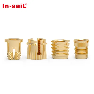 Heat Set Heat Melting Brass Diamond Knurled Threaded Nuts for Plastic Products M3 M4 M5 M6 M8 M10