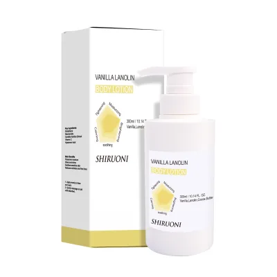 Private Label Vanilla Body Lotion Vanilla Lanolin Cocoa Butter Grapefruit Cream Long Lasting Fast Absorb Hydration Body Lotion