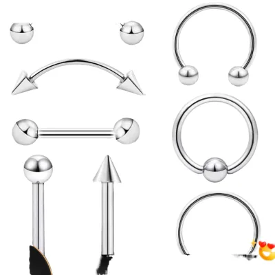 Cross-Border Wholesale Nose Accessories, European and American Simple Horseshoe Rod U-Shaped Piercing Studs, Eyebrow ,