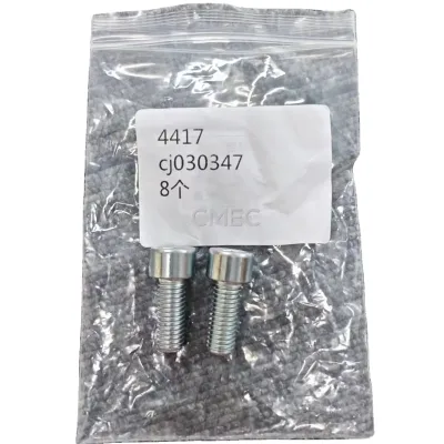 SCREW M10X025-ISO4762 10.9 FLZN P/N4417 Steel Bolts (M10*25) Genuine Parts for Milling Machine W130H W150H W2000 W2100