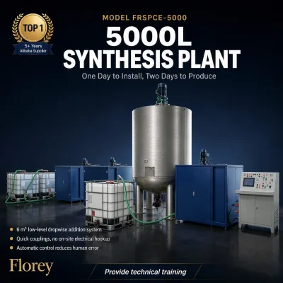 Turnkey PCE Synthesis Line with RO Deionized Water System FRSPCE-5000/10000 Stainless Steel Plant