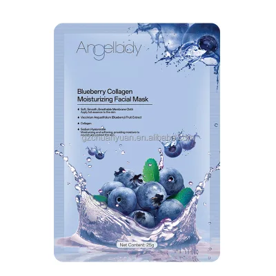 Professional Manufacturer Blueberry Collagen Moisturizing Facial Care Mask Hyaluronic Acid Mask Anti Aging Masks